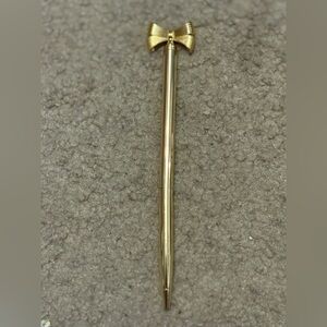 NWOT Kate Spade gold bow topped black in ballpoint pen